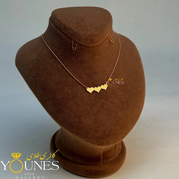 گردنبند سه قلب طلا